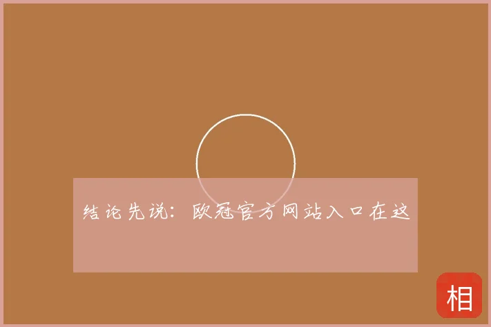 结论先说：欧冠官方网站入口在这